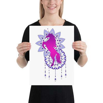 Poster licorne mandala 30x40