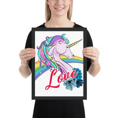 Cadre licorne love 30x40