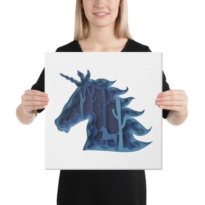 Tableau licorne féerique 41x41