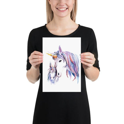 Poster Licorne Mère Fille 21x30