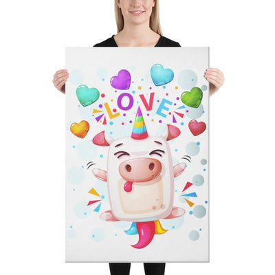 Tableau licorne crazy love 61x91