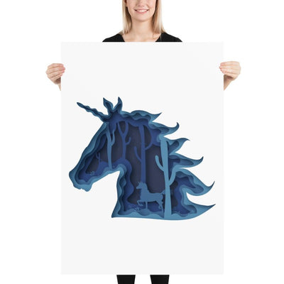Poster licorne féerique 70x100