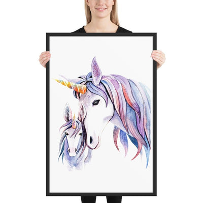 Cadre Licorne Mère Fille 61x91