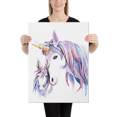 Tableau licorne mère et fille 46x61