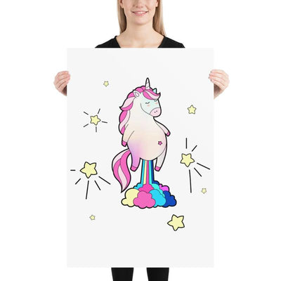 Poster licorne qui pète des paillettes 61x91