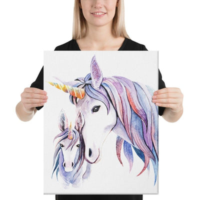 Tableau licorne mère et fille 41x51