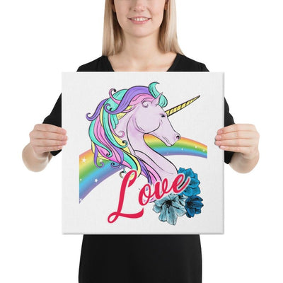 Tableau licorne love 41x41