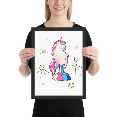 cadre licorne qui pète des paillettes 30x40