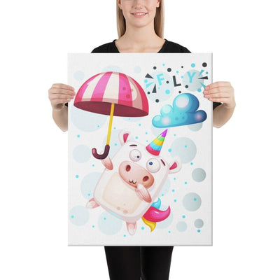 Tableau licorne crazy fly 46x61