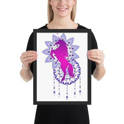 Cadre licorne mandala 30x40