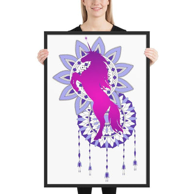 Cadre licorne mandala 61x91