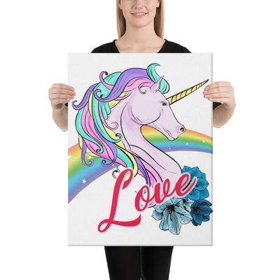 Tableau licorne love 46x61