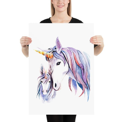 Poster Licorne Mère Fille 50x70