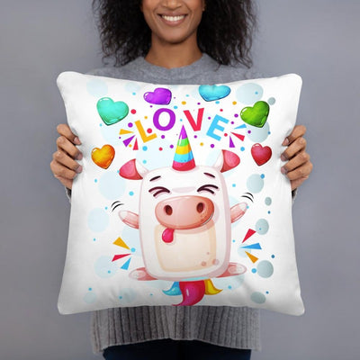Coussin licorne crazy love 45x45