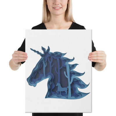 Tableau licorne féerique 41x51