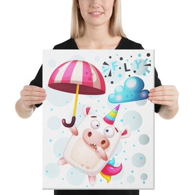 Tableau licorne crazy fly 41x51