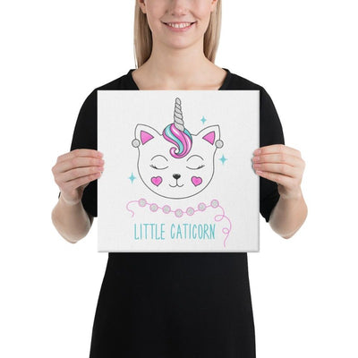 tableau licorne little caticorn 30x30