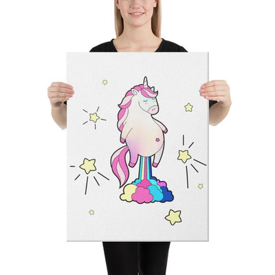 Tableau licorne qui pète des paillettes 46x61