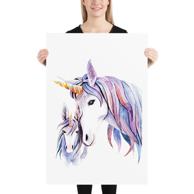 Poster Licorne Mère Fille 61x91