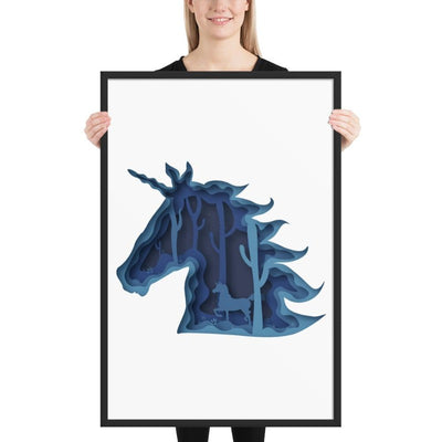 Cadre licorne féerique 61x91