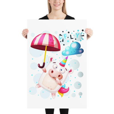 Poster licorne crazy fly 61x91