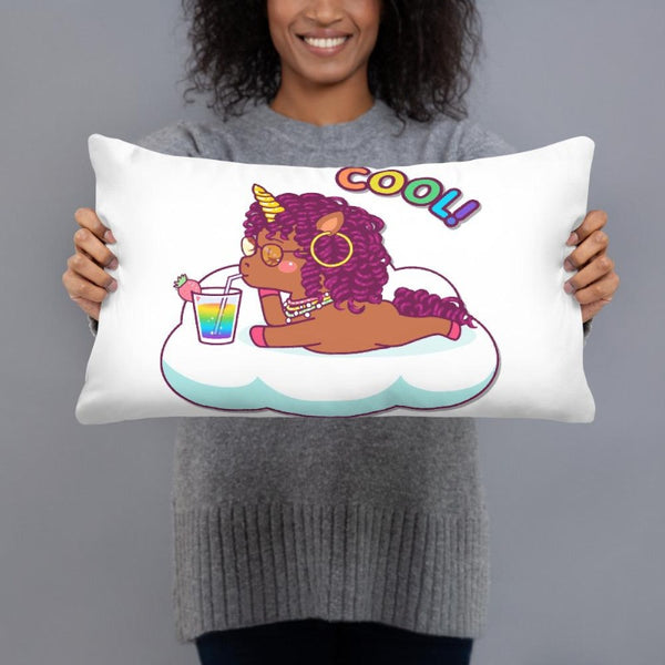 Coussin licorne cool curly 50x30