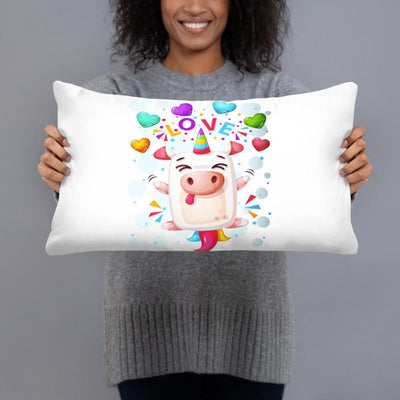 Coussin licorne crazy love 50x30