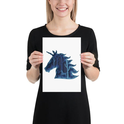 Poster licorne féerique 21x30