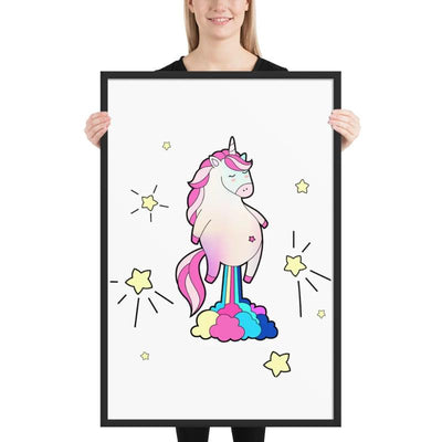 cadre licorne qui pète des paillettes 61x91