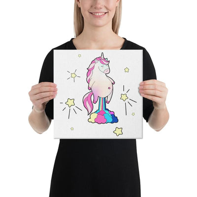 Tableau licorne qui pète des paillettes 30x30