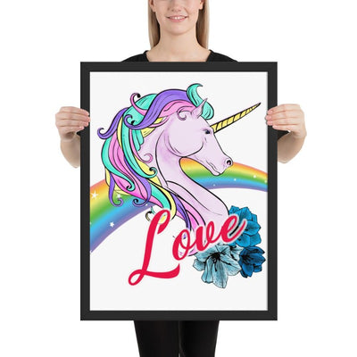 Cadre licorne love 45x61