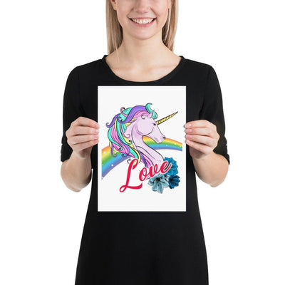 Poster affiche licorne love 21x30