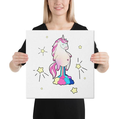 Tableau licorne qui pète des paillettes 41x41