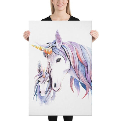 Tableau licorne mère et fille 61x91