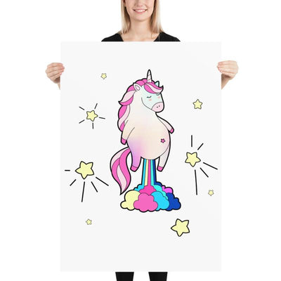 Poster licorne qui pète des paillettes 70x100
