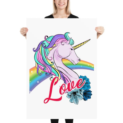 Poster affiche licorne love 70x100