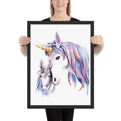 Cadre Licorne Mère Fille 45x61