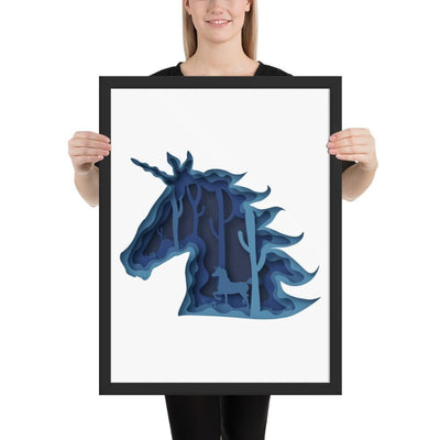 Cadre licorne féerique 45x61