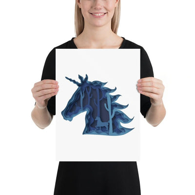 Poster licorne féerique 30x40