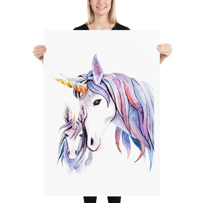 Poster Licorne Mère Fille 70x100