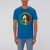 T-shirt Licorne Homme rastafari bleu